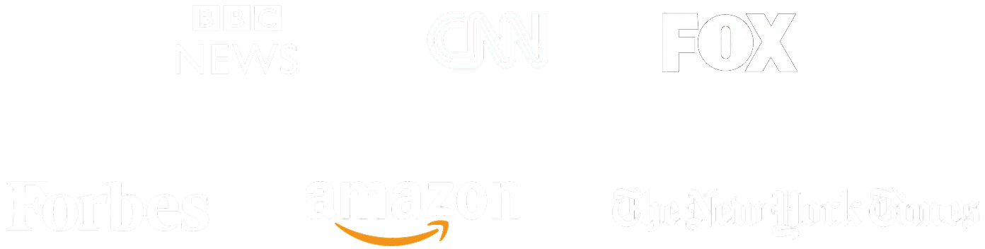 BBC News, CNN, FOX, Forbes, Amazon এবং The New York Times